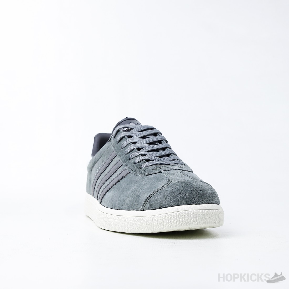 Adidas gazelle stitch clearance and turn raw grey